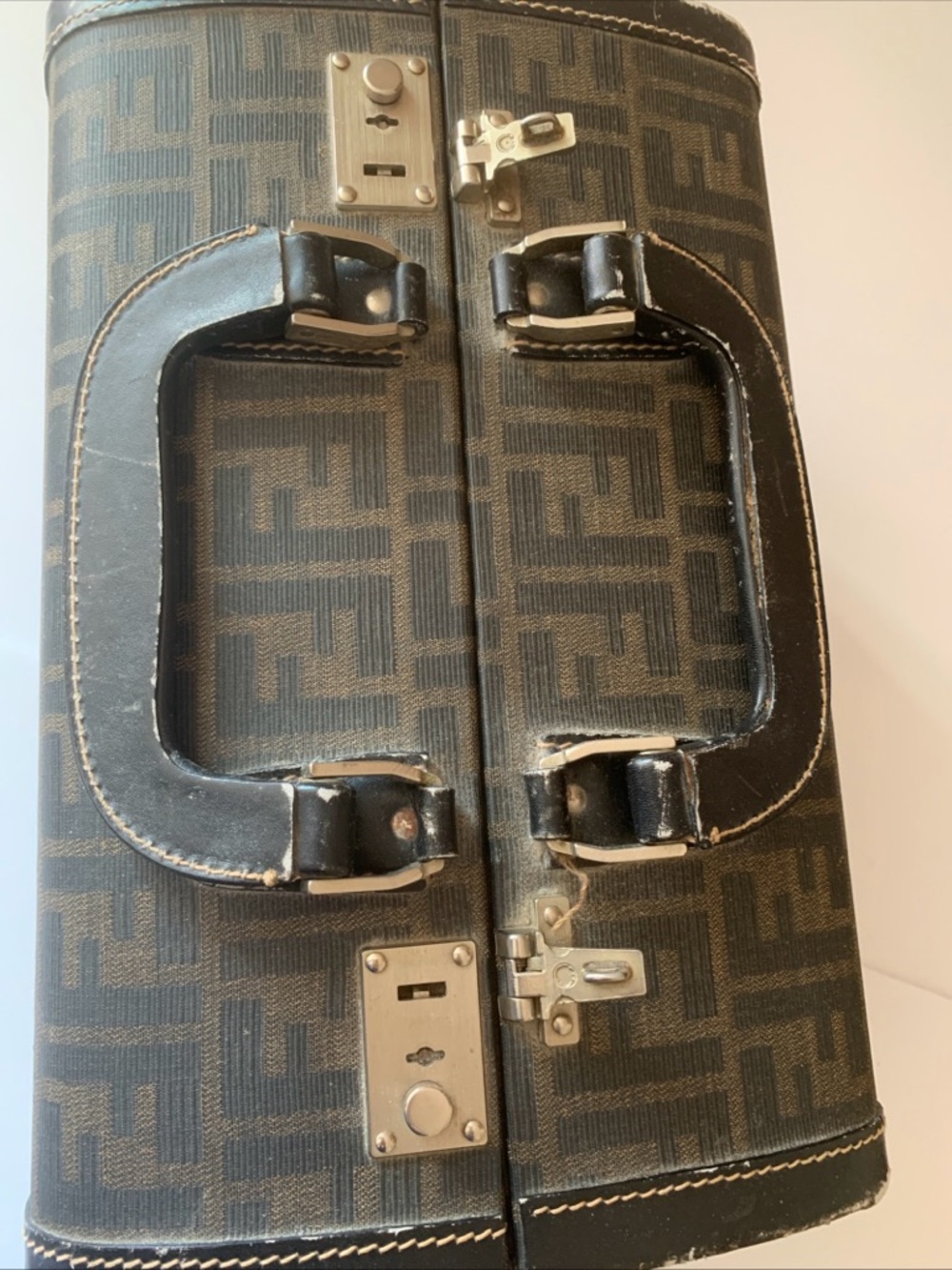 Fendi Brown Monogram Travel Case with Leather Trim - Picture 13 of 13